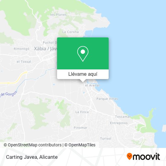 Mapa Carting Javea
