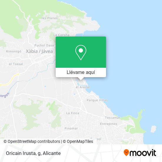 Mapa Oricain Irusta, g