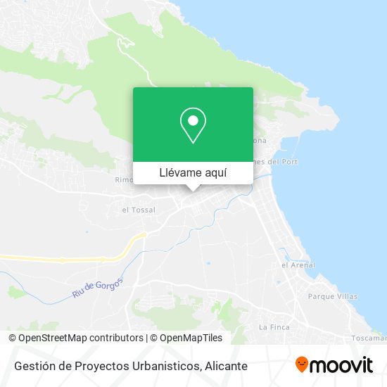 Mapa Gestión de Proyectos Urbanisticos