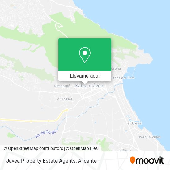 Mapa Javea Property Estate Agents