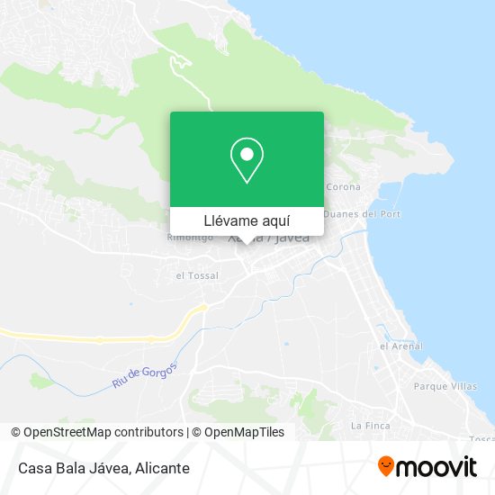 Mapa Casa Bala Jávea