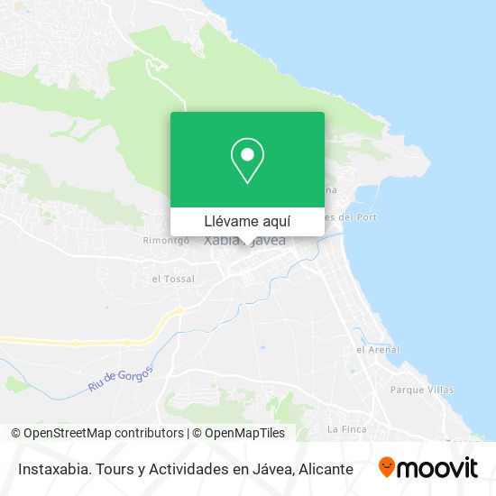 Mapa Instaxabia. Tours y Actividades en Jávea