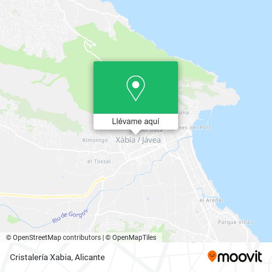 Mapa Cristalería Xabia