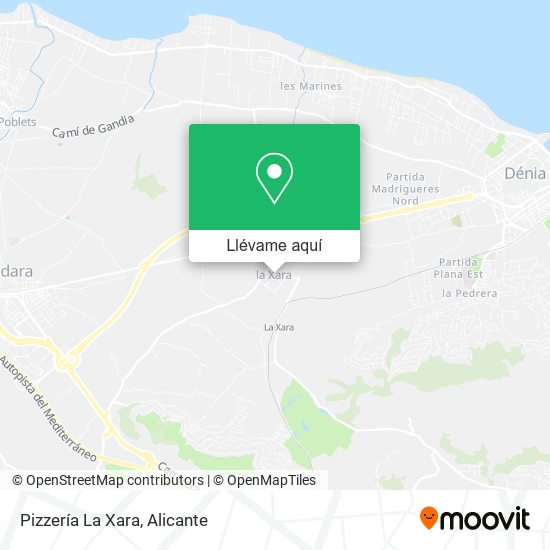 Mapa Pizzería La Xara