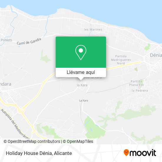 Mapa Holiday House Dénia