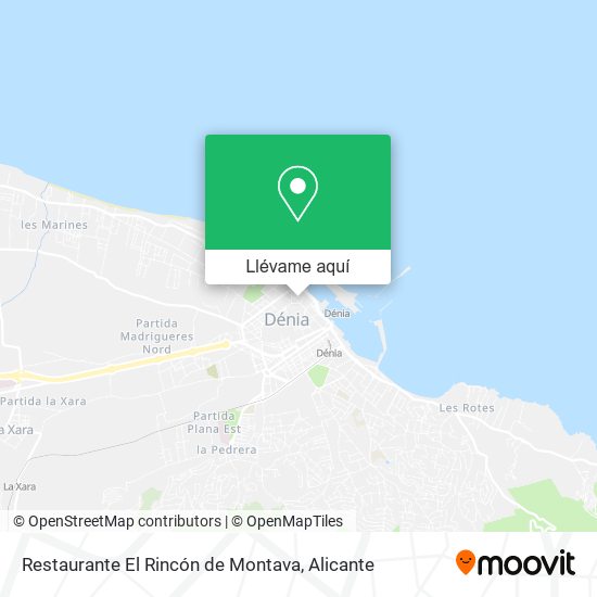 Mapa Restaurante El Rincón de Montava