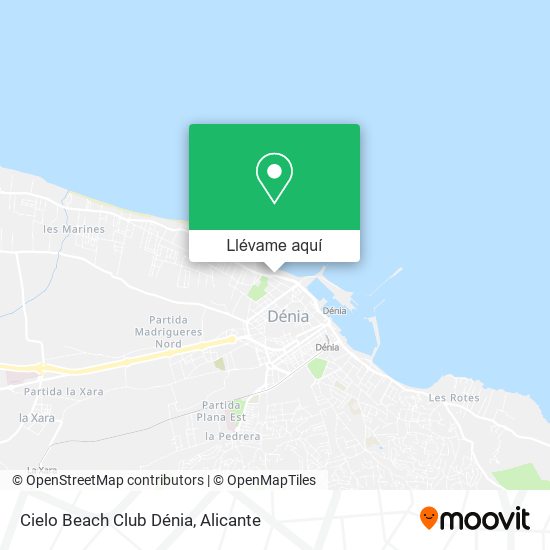 Mapa Cielo Beach Club Dénia