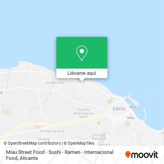 Mapa Miau Street Food - Sushi - Ramen - Internacional Food