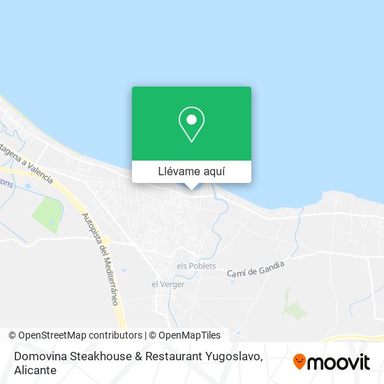 Mapa Domovina Steakhouse & Restaurant Yugoslavo