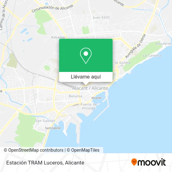 Mapa Estación TRAM Luceros