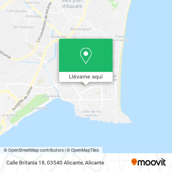 Mapa Calle Britania 18, 03540 Alicante