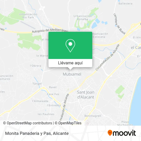 Mapa Monita Panadería y Pas