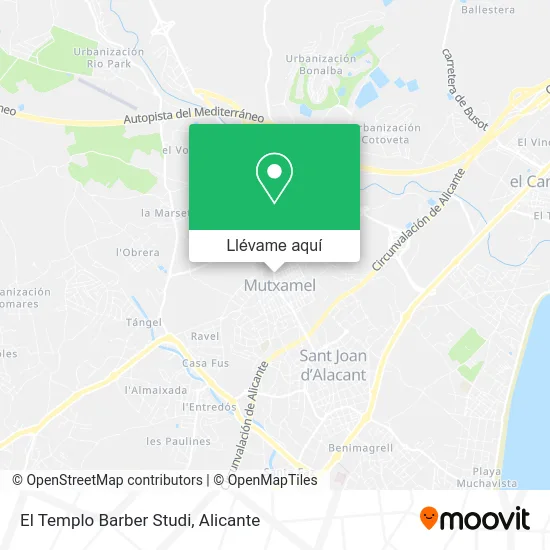 Mapa El Templo Barber Studi