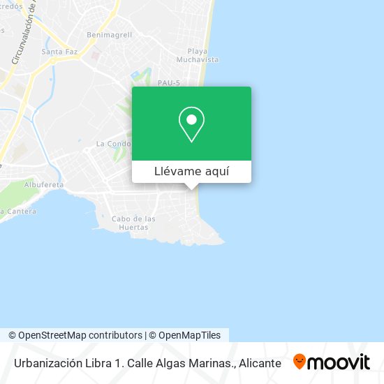 Mapa Urbanización Libra 1. Calle Algas Marinas.