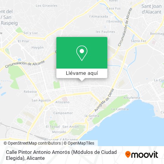 Mapa Calle Pintor Antonio Amorós (Módulos de Ciudad Elegida)