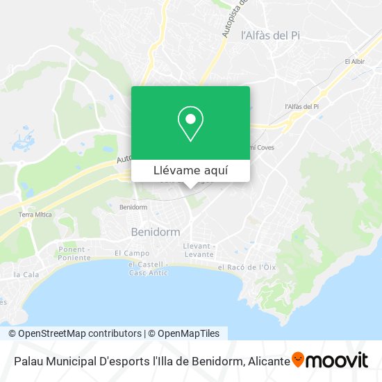 Mapa Palau Municipal D'esports l'Illa de Benidorm