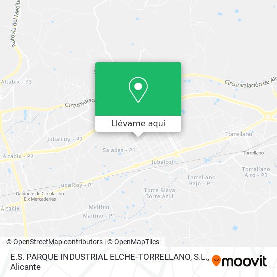Mapa E.S. PARQUE INDUSTRIAL ELCHE-TORRELLANO, S.L.