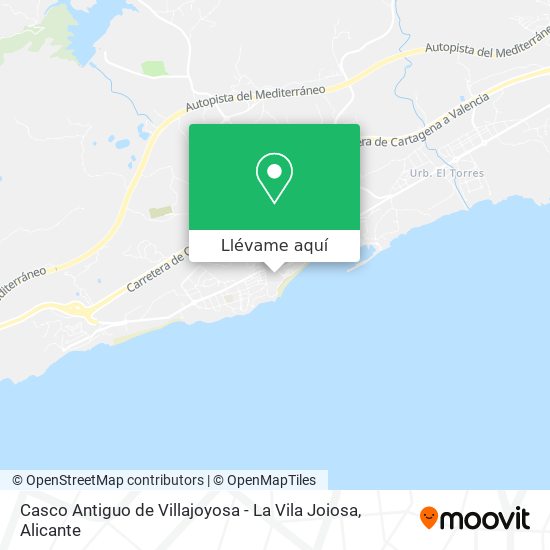Mapa Casco Antiguo de Villajoyosa - La Vila Joiosa