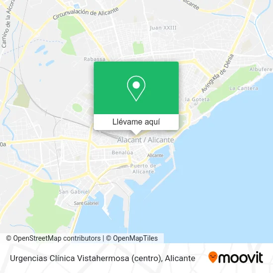 Mapa Urgencias Clínica Vistahermosa (centro)
