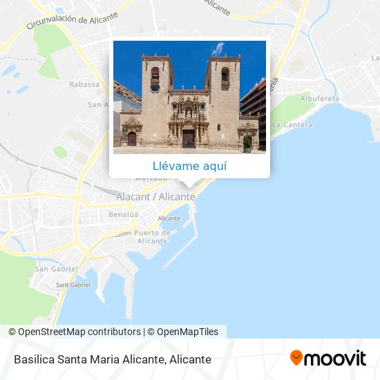 Mapa Basilica Santa Maria Alicante