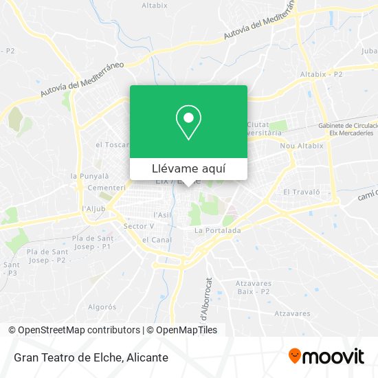 Mapa Gran Teatro de Elche