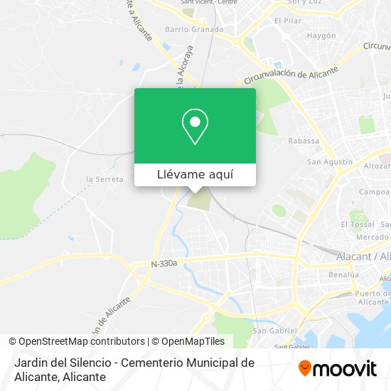 Mapa Jardin del Silencio - Cementerio Municipal de Alicante
