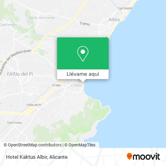 Mapa Hotel Kaktus Albir