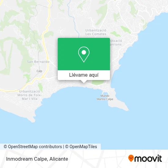 Mapa Inmodream Calpe