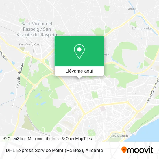Mapa DHL Express Service Point (Pc Box)