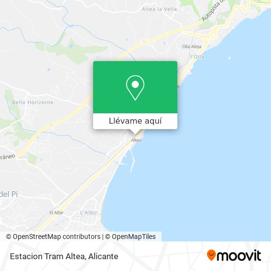 Mapa Estacion Tram Altea