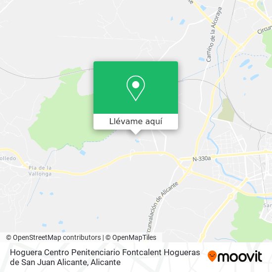 Mapa Hoguera Centro Penitenciario Fontcalent Hogueras de San Juan Alicante