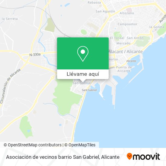 Mapa Asociación de vecinos barrio San Gabriel