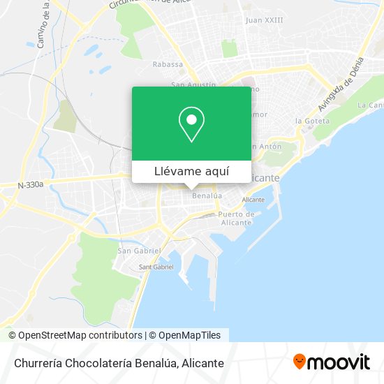 Mapa Churrería Chocolatería Benalúa