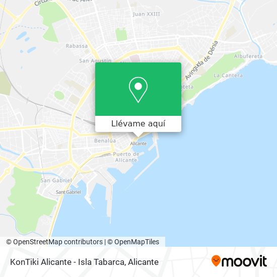 Mapa KonTiki Alicante - Isla Tabarca