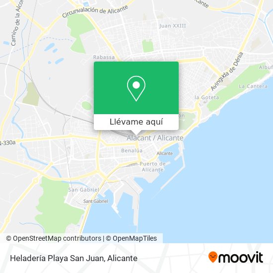 Mapa Heladería Playa San Juan