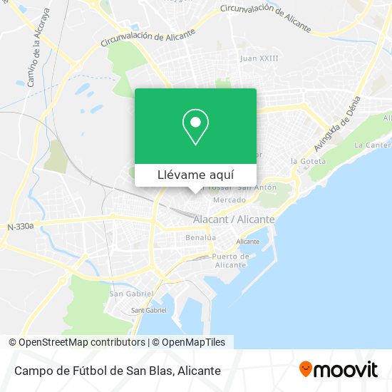 Mapa Campo de Fútbol de San Blas