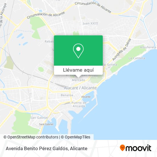 Mapa Avenida Benito Pérez Galdós