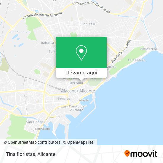 Mapa Tina floristas