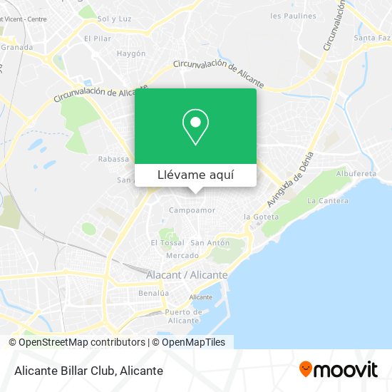 Mapa Alicante Billar Club