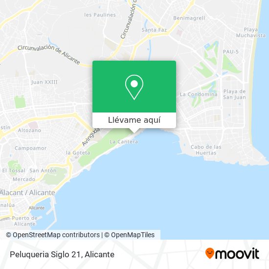 Mapa Peluqueria Siglo 21