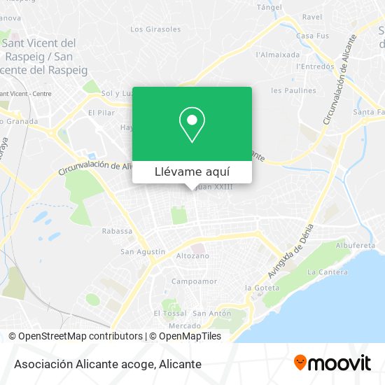 Mapa Asociación Alicante acoge