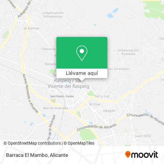 Mapa Barraca El Mambo