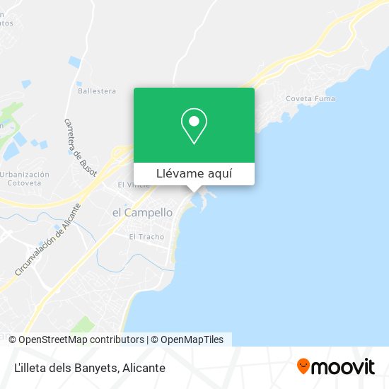 Mapa L'illeta dels Banyets