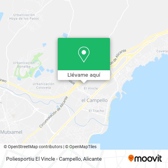Mapa Poliesportiu El Vincle - Campello