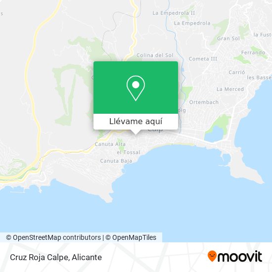 Mapa Cruz Roja Calpe
