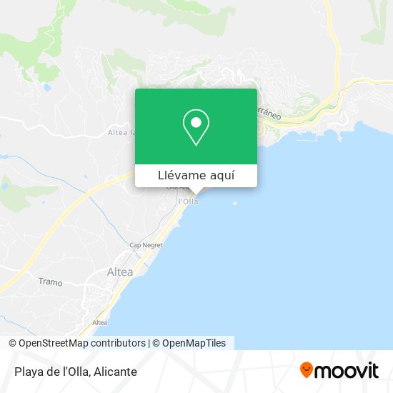 Mapa Playa de l'Olla