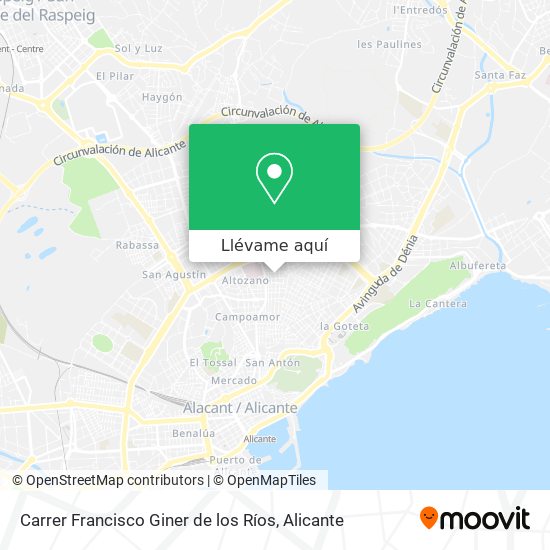 Mapa Carrer Francisco Giner de los Ríos
