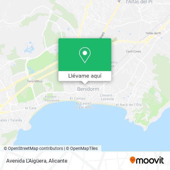 Mapa Avenida L'Aigüera