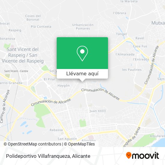 Mapa Polideportivo Villafranqueza