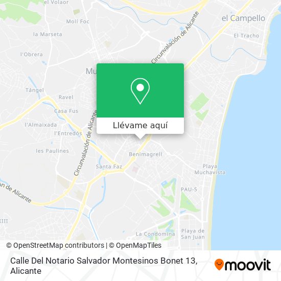 Mapa Calle Del Notario Salvador Montesinos Bonet 13